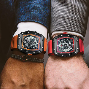 Orologio ZIDO 1704 da uomo, orologio sportivo popolare da uomo con <span class=keywords><strong>tre</strong></span> lancette, quadrante a ragno cavo, impermeabile. - Product Image 5