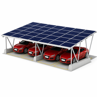 Système de support de carport solaire galvanisé haute résistance personnalisé, structure de carport photovoltaïque sur mesure, système de montage de panneaux solaires
