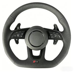 พวงมาลัยหนัง RS สำหรับ <span class=keywords><strong>Audi</strong></span> A3/A4/<span class=keywords><strong>A5</strong></span>/A6/A7/Q3/Q5/Q7/S6/S8/TT/R8 พร้อมแป้นเปลี่ยนเกียร์แบบมัลติฟังก์ชั่น - Product Image 1