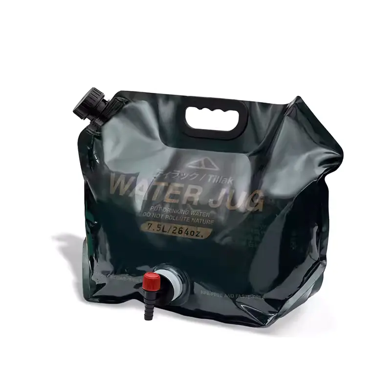 विभिन्न क्षमता वाले बड़े व्यास वाले वॉटर इंजेक्शन पोर्ट आउटडोर फोल्डेबल वॉटर बैग के साथ कस्टम प्लास्टिक वॉटर स्टोरेज बैग