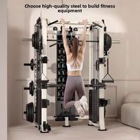 Machine Smith multifonction tout-en-un pour squats et développés couchés, équipement de gym à domicile en acier avec entraîneur à câbles croisés pour exercices pectoraux