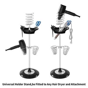 Soporte para Secador de Pelo de Peluquería, Estante de Almacenamiento para Salón de Belleza, Soporte <span class=keywords><strong>Vertical</strong></span> de Acero Inoxidable para Secador de Pelo con Ducto de Aire - Product Image 4
