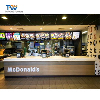 Luxe Long acrylique jus café Fast Food boîte de nuit Bar comptoir Design avec chaises