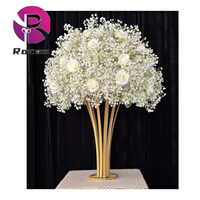 Centres de table pour événements, vase à fleurs en or, grands centres de table pour décoration de table de mariage