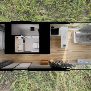 Cabina portátil con cocina para <span class=keywords><strong>tierra</strong></span> sin usar Z5 Living Pod retráctil Sunroom Apple Cabin 20ft Capsule House - Product Image 5