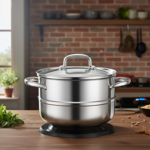 Plat à vapeur Vitrocor 20 cm en acier inoxydable pour cuisinières à gaz et à induction - Product Image 3