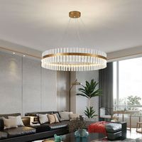 <strong>Best</strong> <strong>Selling</strong> Simplicity Staircase Bedroom 2026 Crystal <strong>Floating</strong> Chandelier Led Bulb Pendant Light