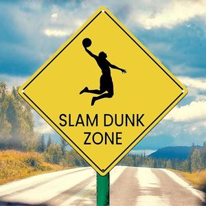 Directo de fábrica personalizado Slam <span class=keywords><strong>Dunk</strong></span> Zone letrero de aluminio jugador deportivo letrero de pared para niños adolescentes sala de estar dormitorio decoración de sala de juegos - Product Image 5