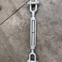 Tendeur de câble réglable en acier forgé à mâchoires, type US, corps ouvert, zingué, pour levage industriel lourd et applications marines