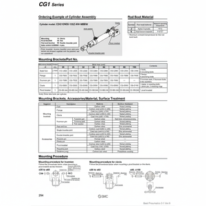 ชิ้นส่วนนิวเมติกส์ยึด CG-F020 SMC นิวเมติกส์ - Product Image 1
