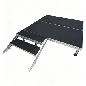 เวทีพกพา 4 ขา ขนาด 4x8 ฟุต ทำจากอลูมิเนียมอัลลอยด์ แบบโมดูลาร์ สำหรับงานคอนเสิร์ต งานแต่งงาน - Product Image 1