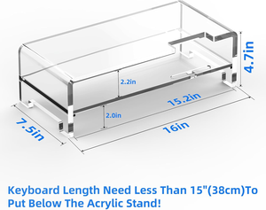 Soporte Elevador de Monitor de Acrílico Personalizado de 2 Niveles con Soporte para Teléfono, Organizador de Escritorio para Monitores, Portátiles y Oficina en Casa - Product Image 2