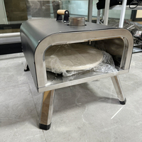 Four à pizza moderne d'extérieur de 12 pouces, à granulés de bois, en acier inoxydable, avec pierre rotative, pour les acheteurs professionnels