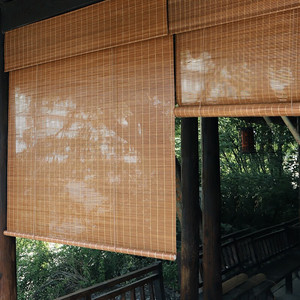 Stores enrouleurs horizontaux en bambou modernes pour l'extérieur, imperméables, anti-moisissure, occultants, sans perçage, rideaux pour la maison, l'hôtel, la salle de thé, décoratifs - Product Image 3