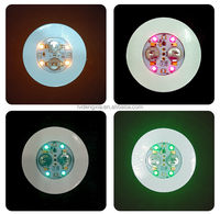 Sous-verres lumineux LED personnalisés multicolores pour fêtes, cadeaux promotionnels, impression de logo sur bouteille ronde, autocollants LED personnalisés