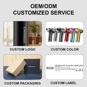 CROSSCUN มินิเจ็ทโบลเวอร์ 100000RPM แรงดันลม 100 กรัม พัดลมเทอร์โบแบบพกพา ตัวเครื่องอะลูมิเนียมอัลลอยด์ กำจัดฝุ่น เป่าหิมะ - Product Image 6