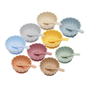 Ensemble de bols d'apprentissage pour bébés en silicone de qualité alimentaire, anti-brûlure, résistant à la chaleur, sans BPA, pour enfants, OEM ODM - Product Image 5