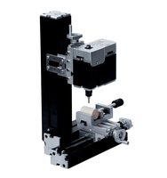 Mini fraiseuse et perceuse tout-métal de précision supérieure polyvalente 60W, tour à bois manuel