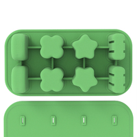 Moule à sucettes glacées en silicone 8 cavités 4 formes avec couvercle, qualité alimentaire, pour enfants et famille
