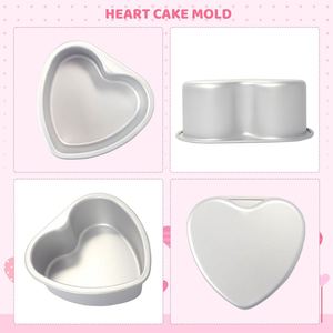Best-Selling 4/6/8/<b>10</b> <b>Inch</b> Non-Stick Aluminum Eco-Friendly Oven/Microwave Safe Heart Shape Removable Bottom <b>Cake</b> <b>Tin</b> Baking Pan - Product Image 3