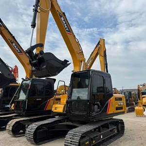 รถขุดตีนตะขาบ Sany SY135C รุ่นปี 2021 ขนาด 12 ตัน สีเหลือง ติดตั้งบนแทร็ก อุปกรณ์ก่อสร้างงานหนัก พร้อมเครื่องยนต์ เกียร์บ็อกซ์ และ PLC - Product Image 2