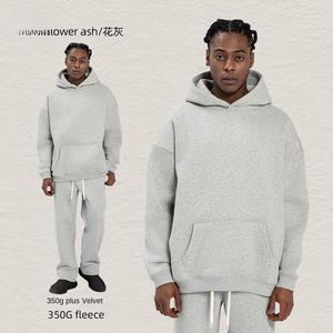 เสื้อฮู้ดดี้แบรนด์อเมริกันทรงโอเวอร์ไซส์สำหรับผู้ชาย  คอลเลคชั่นฤดูใบไม้ร่วง/ฤดูหนาว 2025 ผลิตจากโรงงานโดยตรง  ผ้ากำมะหยี่เนื้อนุ่ม  ทรงหลวม  ชุดเสื้อผ้า  ผ้าฝ้าย 100% - Product Image 6