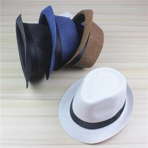 Sombrero Fedora de Paja de Poliéster Tejido con Protección Solar, Modelo HT-2145, Versión Más Vendida, Acepta Logotipo Personalizado - Product Image 2