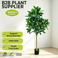 Arbre à monnaie artificiel luxueux et écologique de 150 cm, plante artificielle Pachira Aquatica en pot pour restaurant, café, devanture de magasin, entrée