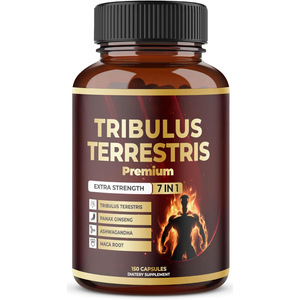 <span class=keywords><strong>Tribulus</strong></span> <span class=keywords><strong>Terrestris</strong></span> Premium 7 en 1, Suplemento Dietético con Ashwagandha y Ginseng, 150 Cápsulas Vegetales, Proporciona Energía, Tomar una Diariamente - Product Image 1