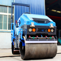 Mini-compacteur routier vibrant à double tambour de 1 à 5 tonnes, transmission hydraulique avec pompe et moteur, haute efficacité, fabriqué en Chine