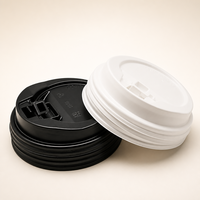 Couvre-bouteilles jetables écologiques anti-déversement en plastique, diamètre 90 mm (3,54 pouces), ouverture facile pour boissons