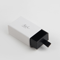 Boîte à bijoux en papier écologique avec logo personnalisé OEM, boîte à bagues blanche, emballage, 100 pièces
