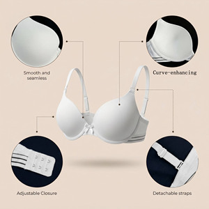 Reggiseno Intimo <span class=keywords><strong>Donna</strong></span> Deep Love Lingerie Line con Ferretto Staccabile a T-Shirt - Product Image 4