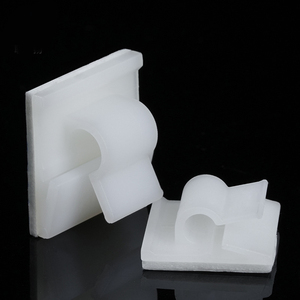 Pince de câble auto-adhésive de type R 3M pince d'organisateur de câble en nylon adhésif en silicone pince de câble PV pince de câble-matière plastique - Product Image 3