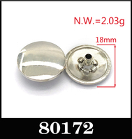 En gros Écologique Sans Nickel en Stock Bas Prix Bouton Snap 18mmmetal Bouton avec Logo Laser