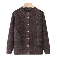 Huachao casual garder au chaud tricot femmes pull Cardigan flore motif polaire fourrure pull en tricot pour les femmes