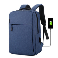 Bolsas Sencillas de Moda para Ordenador Portátil, Bolsa de Viaje de Negocios con Múltiples Bolsillos, Gran Capacidad, Impermeable, a Prueba de Golpes, Mochila para Ordenador Portátil con Logotipo