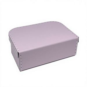 Fragrant Taro Purple Solid Color Retro Paper Suitcase <b>Lock</b> Flap Gift Storage <b>Box</b>, Children's Souvenir Packaging <b>Box</b> - Product Image 3