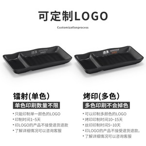 <b>Melamine</b> snacks in a mother-and-child <b>plate</b> with dipping sauce dish, hot pot, barbecue, wasabi, squid strips, cucumber dish, - Product Image 4