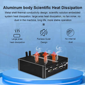 팬리스 미니 PC 박스 J1900 <span class=keywords><strong>2</strong></span> 이더넷 6 RS232 리눅스 Win7/8 12 세대 방화벽 라우터 4 디스플레이 포트 프로세서 쿼드 산업 - Product Image 6