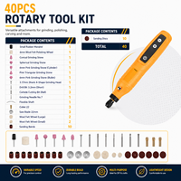 Mini-meuleuse électrique sans fil AOTUO, rechargeable par USB, kit d'outils rotatifs portables, vitesse variable, stylo de gravure manuel