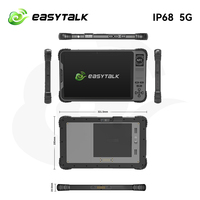 Tableta Android Resistente Easytalk B8700 5G Wi-Fi con Pantalla de 10.1 Pulgadas, Batería de 13400 mAh, Resistente al Agua IP68, Walkie-Talkie PTT/PoC, NFC
