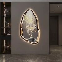 Peinture décorative de luxe moderne peinture lumineuse à LED de haute qualité peinture murale de salon avec lumières LED