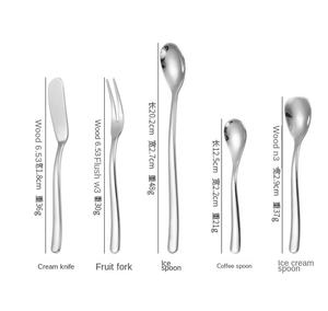 Juego de Cubiertos de Acero Inoxidable Serie French Moonlight DFU223, Cuchillo para Carne, Tenedor, Cuchara, Cuchillo para Comida Occidental, Cuchara para Postre - Product Image 6