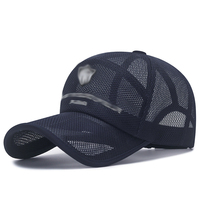 Gorras de béisbol transpirables de malla completa hueca para hombre, de secado rápido, para verano, protección solar, pesca al aire libre, gorra de red informal, al por mayor