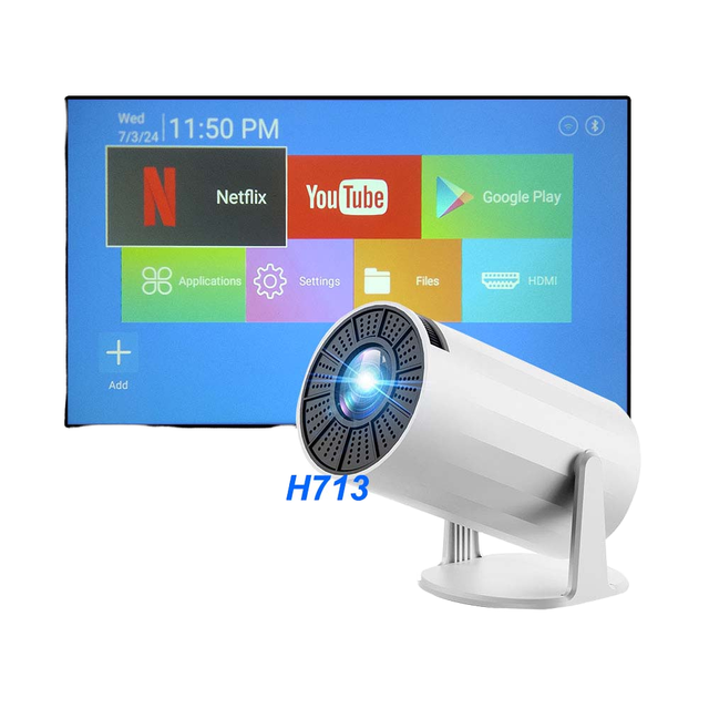 150 ANSI LED Android 11 Smart Projector XP300 Pro Portable Pocketable 3D Short Throw WiFi 4K Supported Built-in Speakers