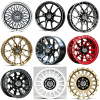 Rines de Aleación de Dos Piezas con Acabado Negro Mecanizado y Múltiples Radios de 15 16 17 18 19 Pulgadas 5x112 5x114.3 para Mercedes-Benz BMW Audi