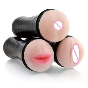 Masturbator Vibrator Sex Toys Soft Mouth and Pussy Vagina Design Male Penis Masturbation Cup for Boy Men Masturbating