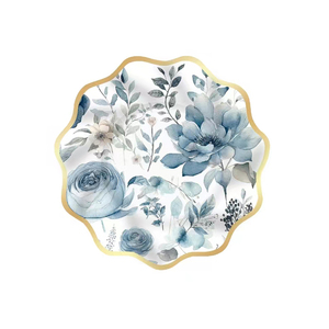 DAMAI <b>Tea</b> <b>Party</b> Floral Theme Blue Flower <b>Party</b> Tableware <b>Set</b> Hot Stamping Disposable Paper Plates Napkin <b>Party</b> Supplies - Product Image 4