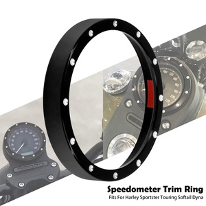 Garniture de compteur de vitesse de <span class=keywords><strong>moto</strong></span> noir/chrome pour Harley Sportster XL 883 1200 Dyna Street Bob Touring Trike - Product Image 5